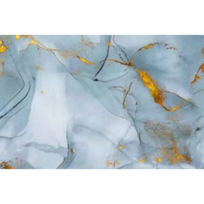 Клеенка силиконовая 0,6*20 м мрамор серо-голубой с золотом Baizheng