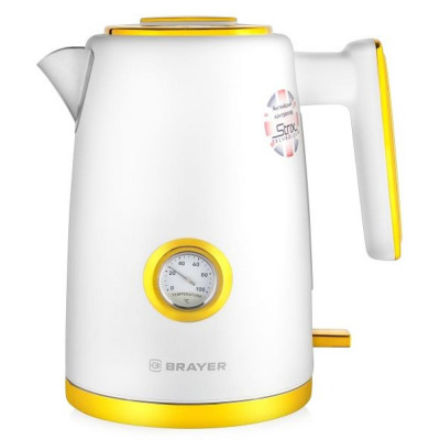 Чайник электрический BR1018 Brayer металлический белый 1,7 л 2200Вт Чайник электрический BR1018 Brayer металлический белый 1,7 л 2200Вт