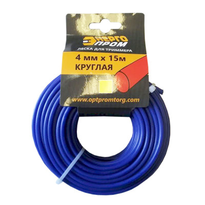 Леска для триммера 4,0мм 15м круг Энергопром