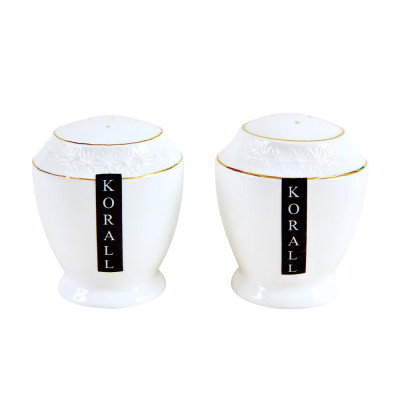 Набор керамический 2 пр для специй Снежная королева круг Коралл Набор керамический 2 пр для специй Снежная королева круг Коралл