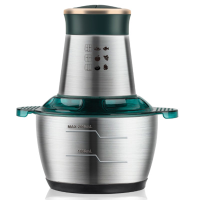 Комбайн кухонный нерж сталь 1000 Вт 2 скорост 4 ножа чаша сталь 2 л сталь-зел Raf Baizheng