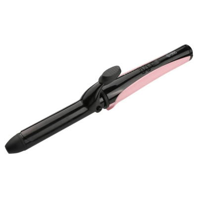 Плойка для завивки волос 35 Вт d-25 мм 5 реж крамич покрытие дисплей сумочка розов-черн First
