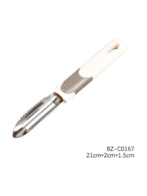 Овощечистка пластик 21*2*1,5 см ручка бело-серый Baizheng Овощечистка пластик 21*2*1,5 см ручка бело-серый Baizheng