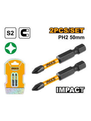 Бита PH2 50 мм ударная 2 шт INGCO SDBIM71PH250 INDUSTRIAL Бита PH2 50 мм ударная 2 шт INGCO SDBIM71PH250 INDUSTRIAL