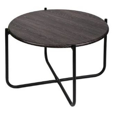 Стол МДФ журнальный 650*650*430 мм дуб шале/черный Nika Стол МДФ журнальный 650*650*430 мм дуб шале/черный Nika