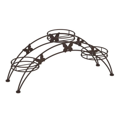 Подставка металлическая для цветов 500*150*220 мм коричневый Арка 3 ЗМИ