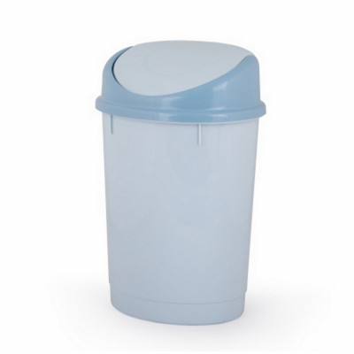 Ведро пластиковое для мусора 12 л 280*235*430 мм овал подвижная крышка голубой Альтернатива Ведро пластиковое для мусора 12 л 280*235*430 мм овал подвижная крышка голубой Альтернатива