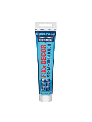 Жидкие гвозди Fix-n-Decor акриловые морозостойкие белые 85мл Donewell