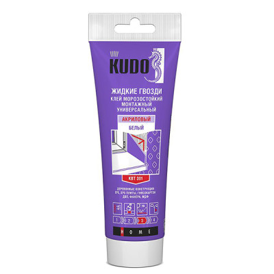 Жидкие гвозди Невидимый Шов акриловые универсальные белые 200мл Kudo