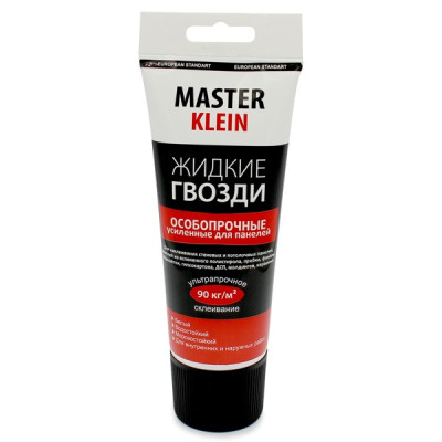 Жидкие гвозди полимерные особопрочные для панелей из ДСП белые 100мл/125г Master Klein