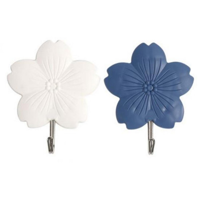 Набор пластиковых крючков 2 шт 7*8,55 см самоклеящийся металл держатель Цветочек Baizheng