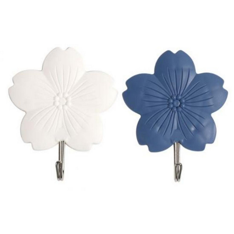 Набор пластиковых крючков 2 шт 7*8,55 см самоклеящийся металл держатель Цветочек Baizheng