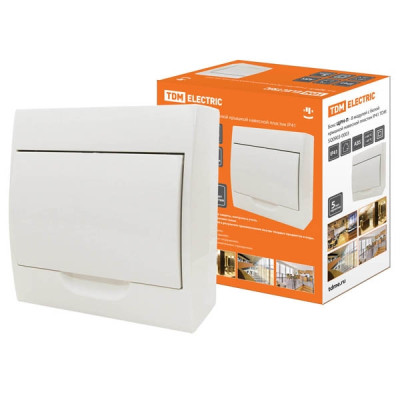 Бокс ЩРН-П-8 модулей (б) навесной пластик IP40 TDM Бокс ЩРН-П-8 модулей (б) навесной пластик IP40 TDM