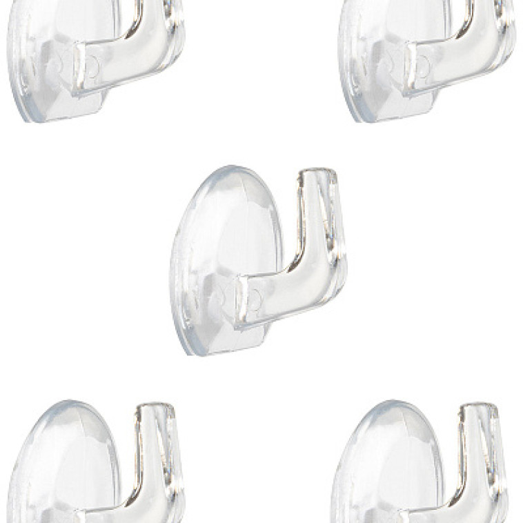 Набор пластиковых крючков 5 шт самоклеящиеся 2,5*2,2 см Рыжий кот