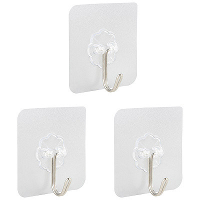 Набор пластиковых крючков 3 шт самоклеящиеся 6*6 см Рыжий кот