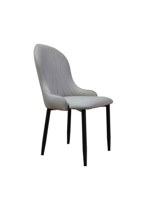 Стул металлический Baizheng 89×46×45 см, искусственная кожа, светло-серый, до 150 кг Стул металлический Baizheng 89×46×45 см, искусственная кожа, светло-серый, до 150 кг