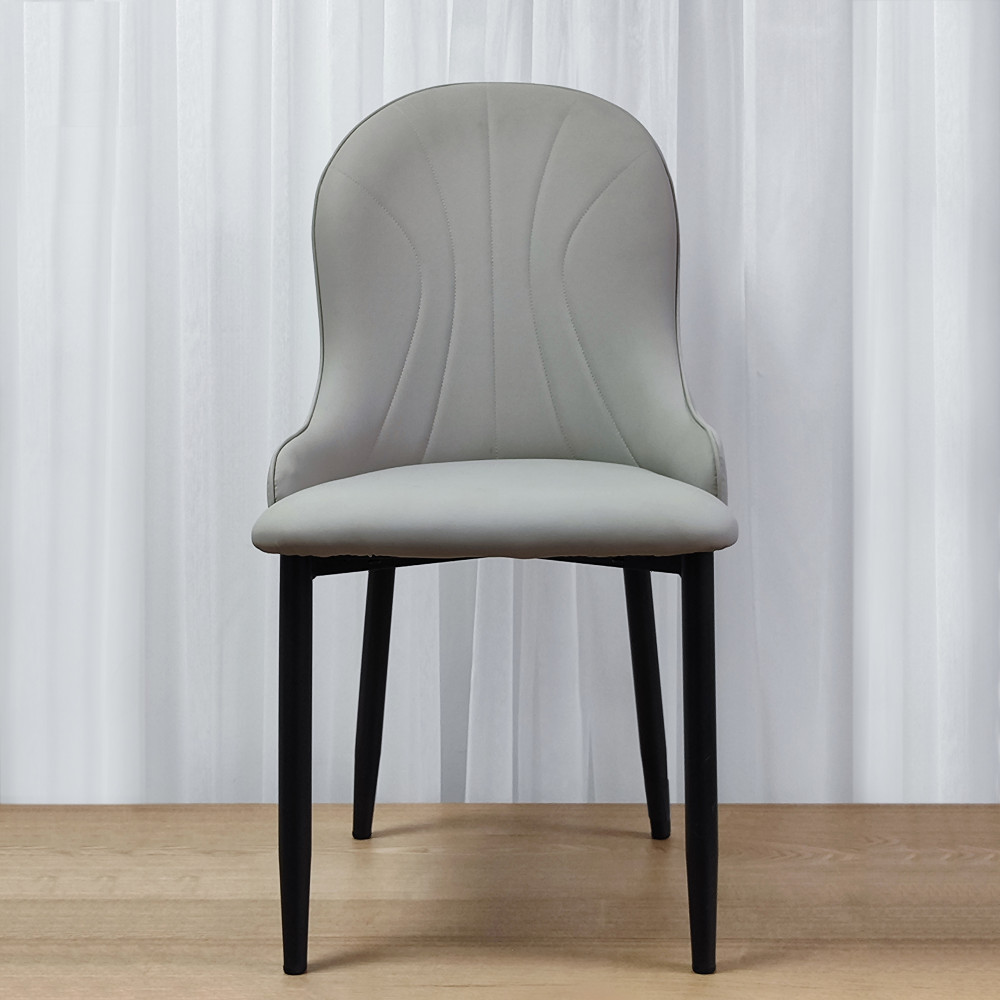Стул металлический Baizheng 89×46×45 см, искусственная кожа, светло-серый, до 150 кг