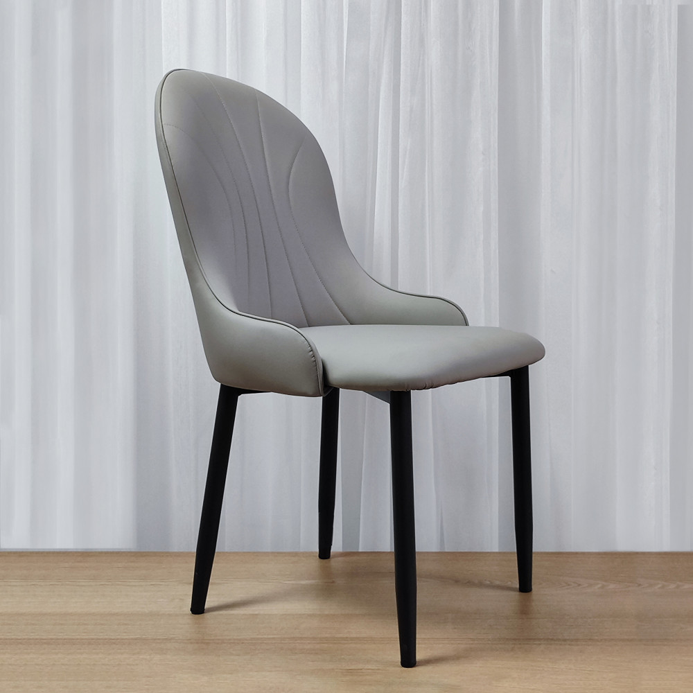 Стул металлический Baizheng 89×46×45 см, искусственная кожа, светло-серый, до 150 кг