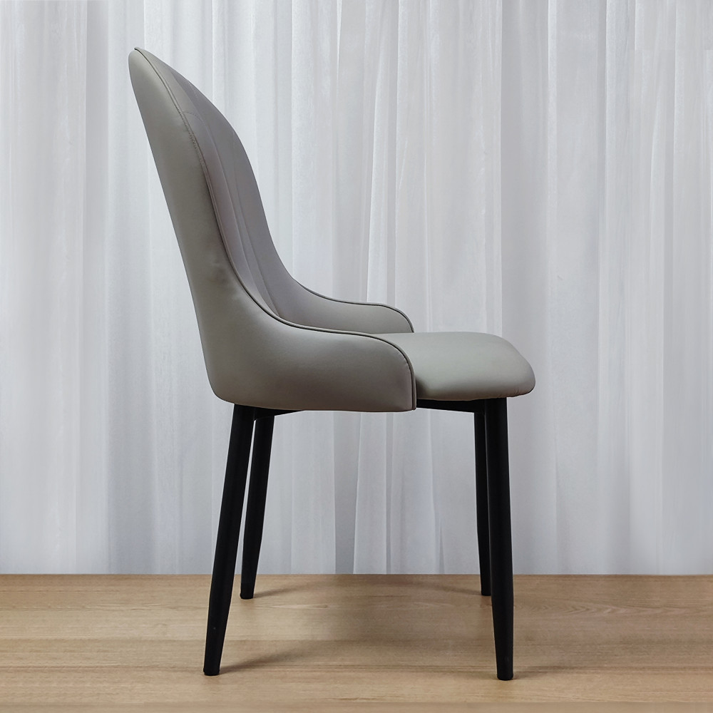 Стул металлический Baizheng 89×46×45 см, искусственная кожа, светло-серый, до 150 кг