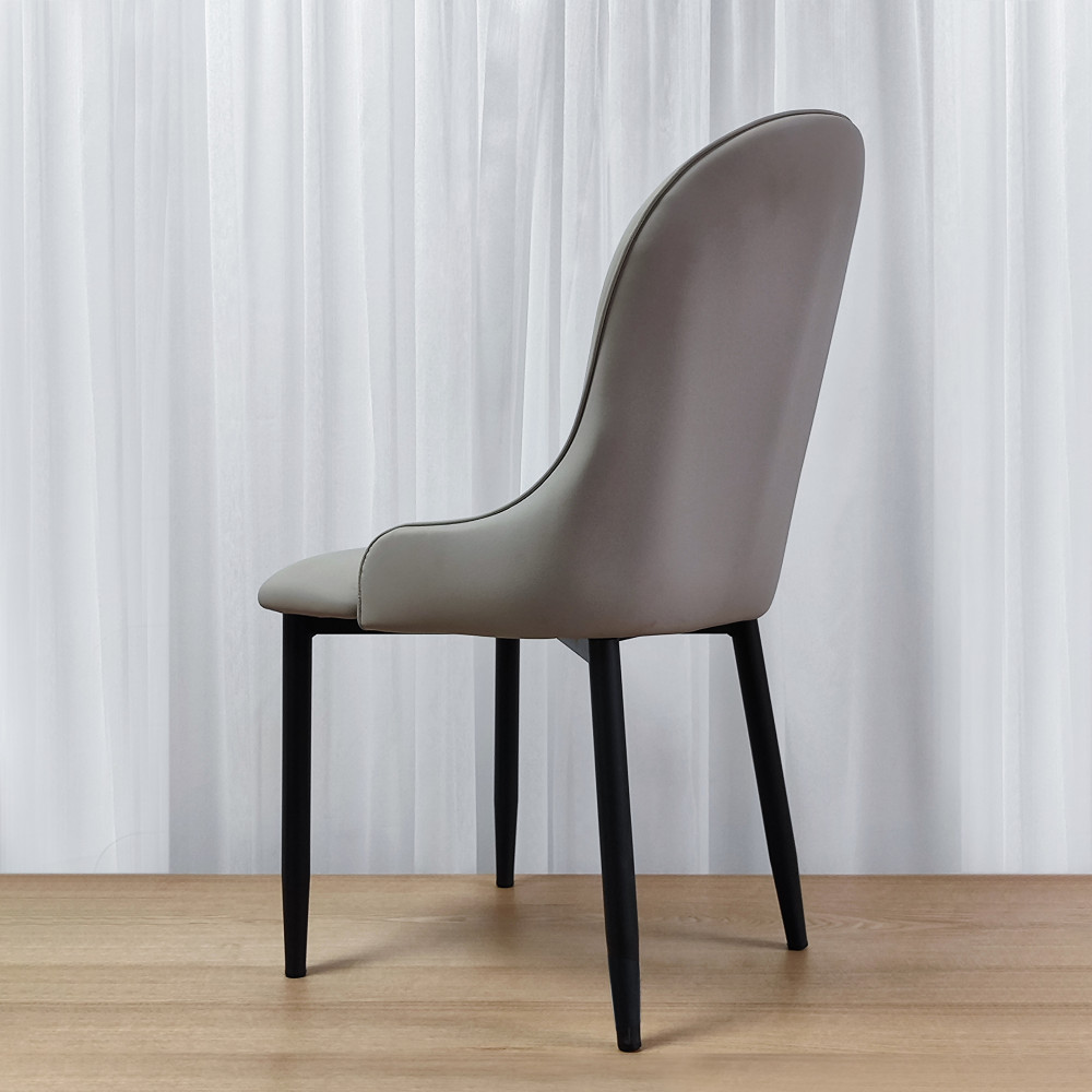 Стул металлический Baizheng 89×46×45 см, искусственная кожа, светло-серый, до 150 кг