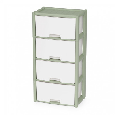 Комод пластиковый 4-х секционный 475*300*940 мм зеленый Колорит Альтернатива Комод пластиковый 4-х секционный 475*300*940 мм зеленый Колорит Альтернатива