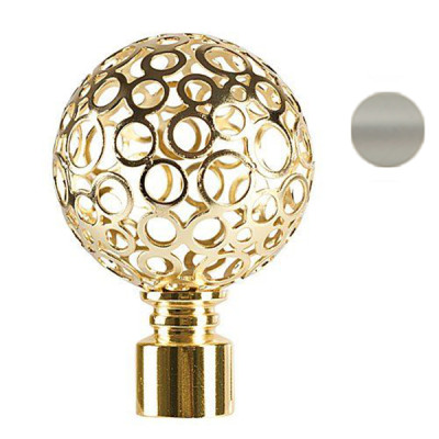 Наконечник Ажур серебро матовое 19/16мм Ле-Гранд