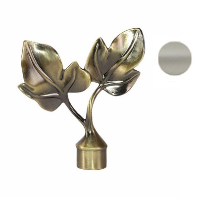 Наконечник Лист серебро матовое 19/16мм Ле-Гранд