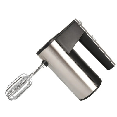 Миксер нерж сталь 400 Вт 5 скоростей 4 насадки турбо стальной-черный Maxtronic