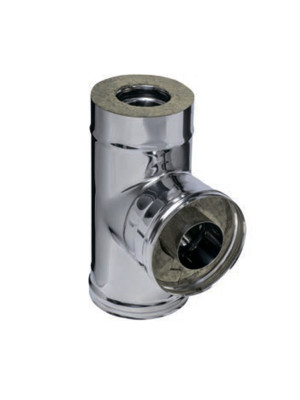 Тройник-сэндвич 45° (430/0,5мм + нерж.) Ф115/200 FERRUM