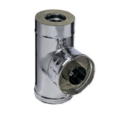 Тройник-сэндвич 90° (430/0,5мм + нерж.) Ф115/200 FERRUM