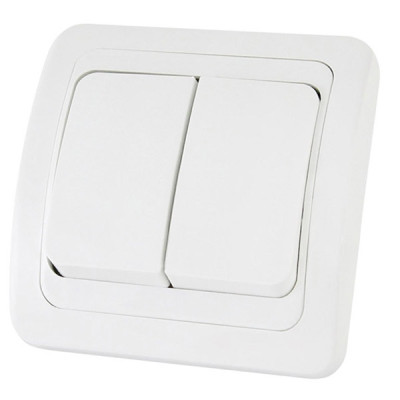 Выключатель 2кл 10А белая Валдай TDM Выключатель 2кл 10А белая Валдай TDM