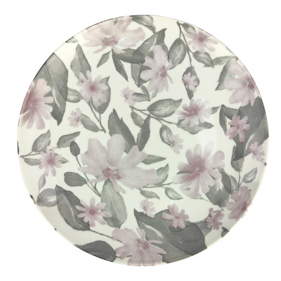 Тарелка фарфоровая обеденная 24 см Ofelia pink Коралл