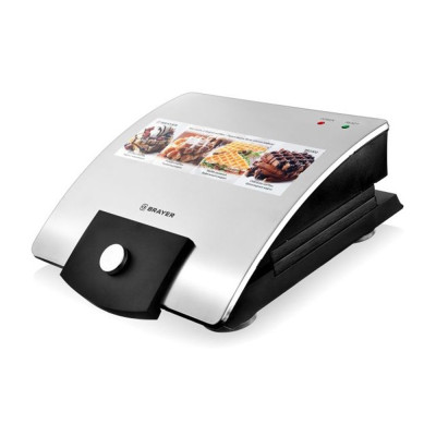 Вафельница 750 Вт бельгийские вафли 11*13 см защита от перегрева индикатор готовности Brayer Вафельница 750 Вт бельгийские вафли 11*13 см защита от перегрева индикатор готовности Brayer