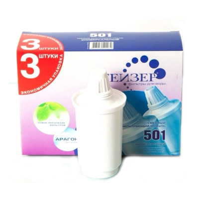 Набор картриджей Гейзер 501 универсальный 300л упаковка - 3шт