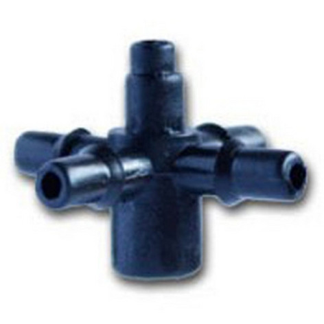 Разветвитель крестовой на 4е выхода для микр.трубки 6 мм