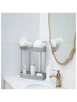 Полка металлическая для ванной 2-х ярусная 35*16*40 см HP58-003 Baizheng