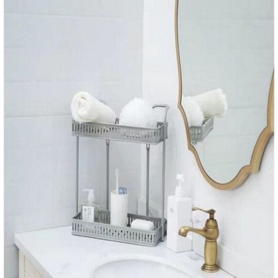 Полка металлическая для ванной 2-х ярусная 35*16*40 см HP58-003 Baizheng