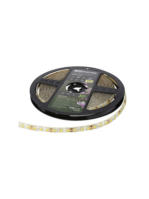 Лента светодиодная SMD2835-120 LED/м-IP65-12 В-9,6 Вт/м-3000 К (упак/5м) блистер TDM