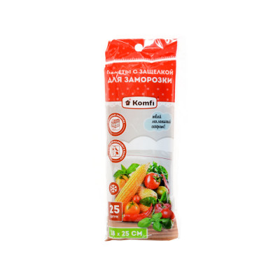 Пакеты д/заморозки и хранения 25 шт 18*25 см Komfi