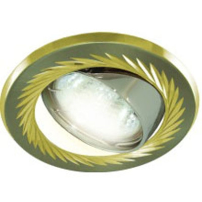 Светильник встраиваемый поворотный СВ 02-02 MR16 50Вт G5.3 матовый никель/золото TDM