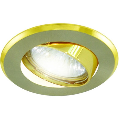 Светильник встраиваемый поворотный СВ 02-03 MR16 50Вт G5.3 матовый никель/золото TDM