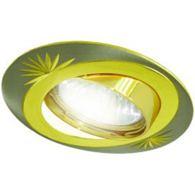 Светильник встраиваемый поворотный СВ 02-05 MR16 50Вт G5.3 матовый никель/золото TDM