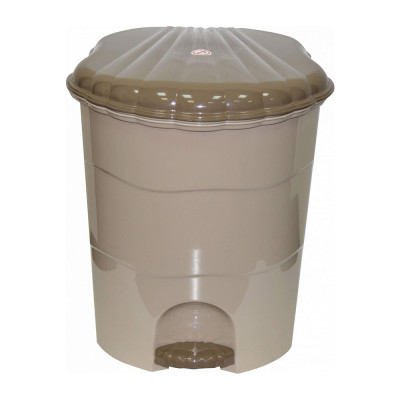 Ведро пластиковое для мусора 32л с педалью латте-капучино Violet