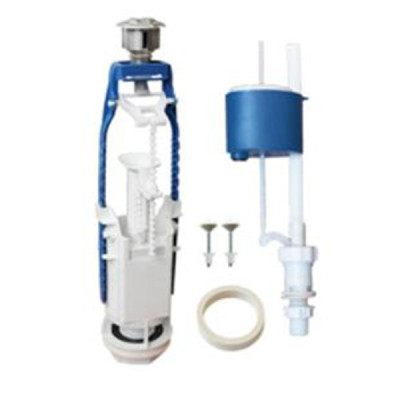 Арматура для унитаза Псков нижняя подводка, кнопка хром, двойной слив (18) 14/1-24