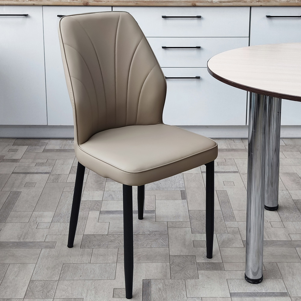 Стул металлический Baizheng BZ-103 87×44×45 см, искусственная кожа, бежевый, до 150 кг