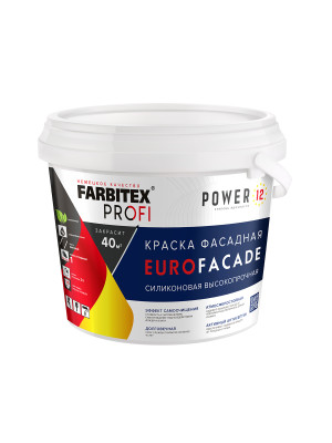 Краска фасадная силикон самоочищающая высокопрочная базаС 2,1л/3(6)EuroFacade FARBITEX ПРОФИ Краска фасадная силикон самоочищающая высокопрочная базаС 2,1л/3(6)EuroFacade FARBITEX ПРОФИ