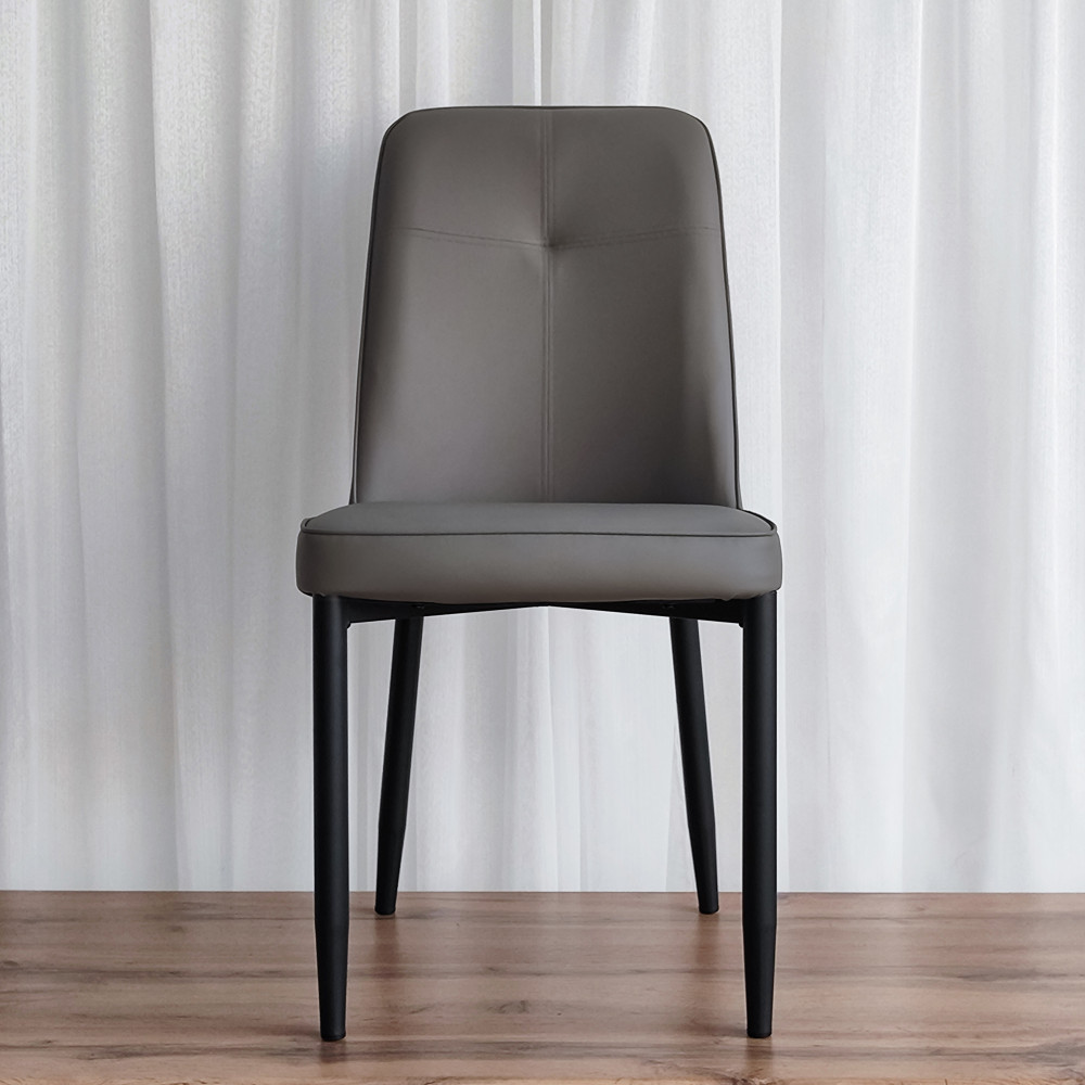 Стул металлический Baizheng 87×53×45 см, искусственная кожа, серый, до 150 кг