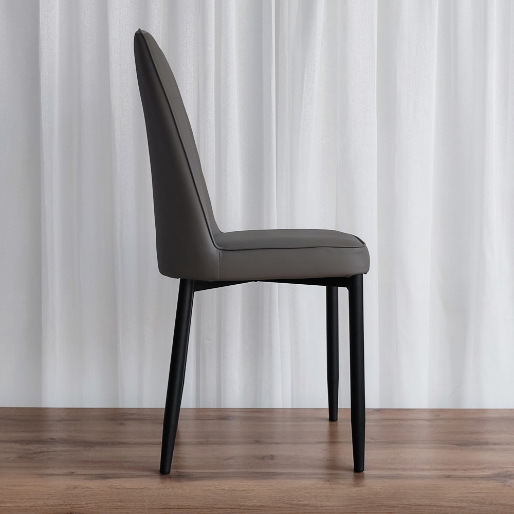 Стул металлический Baizheng 87×53×45 см, искусственная кожа, серый, до 150 кг