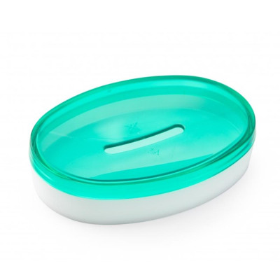 Мыльница пластиковая 13,3*9,4*2,8 см мята полупрозрачный Scarlet Berossi