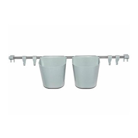 Набор пластиковый 60*12,5*12,9 см рейлинг с контейнером серая мистерия Prestige Berossi